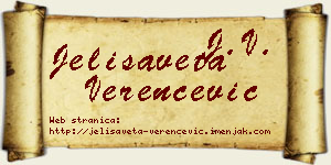 Jelisaveta Verenčević vizit kartica